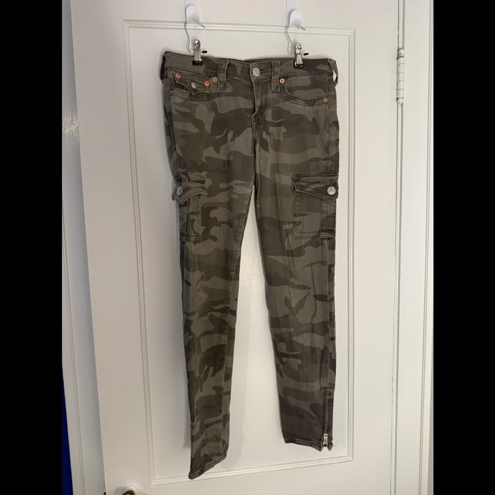 True Religion Khaki Cargo Leggings